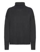 Lr-Elaine Tops Knitwear Turtleneck Black Levete Room