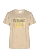 Carmiko Life Curious Ss Boxy Tee Jrs Tops T-shirts & Tops Short-sleeve...