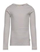 T-Shirt L/S Modal Striped Tops T-shirts Long-sleeved T-shirts Multi/pa...