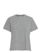 Ihpalmer Loose Ss Tops T-shirts & Tops Short-sleeved Grey ICHI