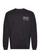 Ls Tee 1935 Gots Tops T-shirts Long-sleeved Black Resteröds