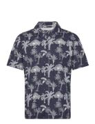 Casual Friday Cfanton Ss Rc Aop Palm Shirt Blå