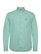 Cotton Linen Button Down Shirt Tops Shirts Casual Green Lyle & Scott