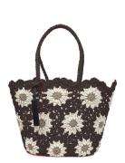 Sunflower Crochet Basket Brown Bags Totes Brown Ceannis