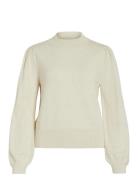 Vila Viril Turtle-Nk Balloon L/S Top - Noos Beige