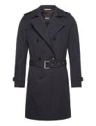 H-Hyde-Trench-241 Trench Coat Rock Navy BOSS