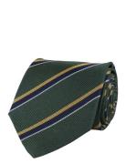 Regimental Silk Tie Slips Green Portia 1924