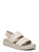 Calvin Klein Flat Sandal Calvin Mtl Lth Beige