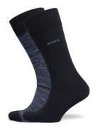 2P Rs Yarn Effect Cc Underwear Socks Regular Socks Navy BOSS