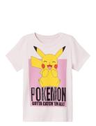 Nkfjumma Pokemon Ss Top Noos Sky Tops T-shirts Short-sleeved Pink Name...