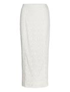 Lace Maxi Skirt Knälång Kjol White ROTATE Birger Christensen