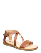 Sandals - Flat - Open Toe - Op Platta Sandaler Brown ANGULUS