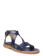 Sandals - Flat - Open Toe - Op Platta Sandaler Navy ANGULUS