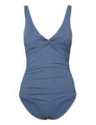 Simi Solid Swimsuit Recycled Baddräkt Badkläder Blue Panos Emporio