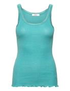 Coster Copenhagen Cc Heart Poppy Silk Camisole Blå