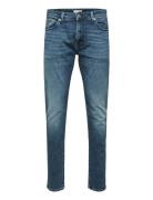 Slh175-Slimleon 31601 M.blue Soft Noos Bottoms Jeans Slim Blue Selecte...