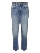 NOISY MAY Nmmoni Hw Straght Ank Jeans Az221Db Noos Blå