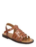 ANGULUS Sandals - Flat - Open Toe - Op Brun