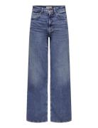 Onlmadison Blush Hw Wide Dnm Cro372 Noos Bottoms Jeans Wide Blue ONLY