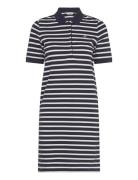 Striped Shield Ss Pique Polo Dress Kort Klänning Blue GANT