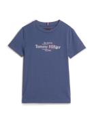 Tommy Hilfiger Icon Print Regular Tee Ss Blå