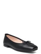 Biaemily Karré Ballerina Smooth Leather Ballerinaskor Ballerinas Black...