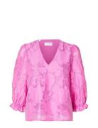 Selected Femme Slfcathi-Sadie 3/4 Top Ff Rosa