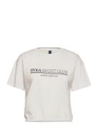W. Elastic T-Shirt Tops T-shirts & Tops Short-sleeved Cream Svea