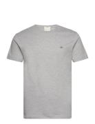 Slim Shield Ss T-Shirt Tops T-shirts Short-sleeved Grey GANT
