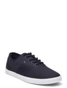 Canvas Lace Up Sneaker Låga Sneakers Navy Tommy Hilfiger