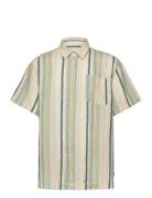 Kai Linen Ss Shirt Tops T-shirts Short-sleeved Green Les Deux