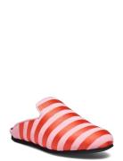 Hums Striped Canvas Slipper Slippers Tofflor Red Hums