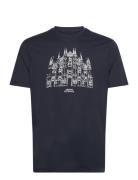 T-Shirt Tops T-shirts Short-sleeved Navy Armani Exchange