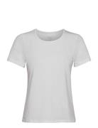 Essential Mesh Detail Tee Sport T-shirts & Tops Short-sleeved White Ca...