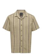 ONLY & SONS Onstrev Life Reg Ss Struc Stripe Shirt Khaki Green