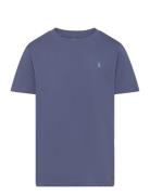 Cotton Jersey Crewneck Tee Tops T-shirts Short-sleeved Blue Ralph Laur...