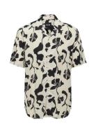 ONLY & SONS Onsdash Life Reg Visc Aop Ss Shirt Noos Kräm