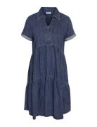 Nmrikka Short Collar Dress Wg004Mb Kort Klänning Blue NOISY MAY