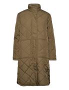 Slfnadina Coat B Noos Kviltad Jacka Khaki Green Selected Femme