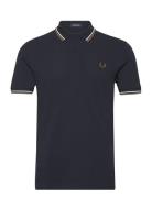 Twin Tipped Fp Shirt Tops Polos Short-sleeved Navy Fred Perry