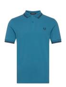 Twin Tipped Fp Shirt Tops Polos Short-sleeved Blue Fred Perry