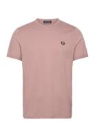 Ringer T-Shirt Tops T-shirts Short-sleeved Pink Fred Perry