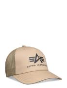 Basic Trucker Cap Accessories Headwear Caps Beige Alpha Industries