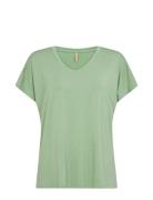 Sc-Marica Tops T-shirts & Tops Short-sleeved Green Soyaconcept