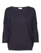 Fqj -Pu Tops Knitwear Jumpers Navy FREE/QUENT