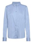Mmtina Jersey Shirt Tops Shirts Long-sleeved Blue MOS MOSH