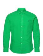 Slim Fit Garment-Dyed Oxford Shirt Tops Shirts Casual Green Polo Ralph...