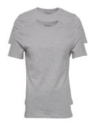 2-Pack Crew Neck Tops T-shirts Short-sleeved Grey Bread & Boxers
