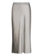 Hana Satin Skirt Designers Knee-length & Midi Grey Ahlvar Gallery