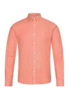 Yarn Dyed Oxford Superflex Shirt L/ Tops Shirts Casual Pink Lindbergh